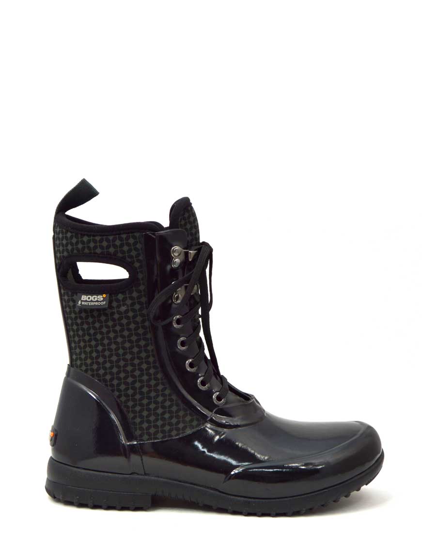 Sidney Cravat Black Lace Up Gumboots 1 | Wellies Online