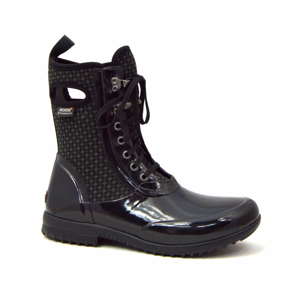 Sidney Cravat Black Lace Up Gumboots 3 | Wellies Online