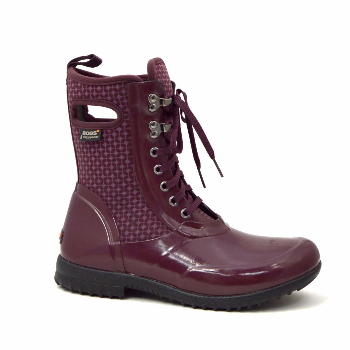 Sidney Cravat Burgundy Lace Up Gumboots 3 | Wellies Online
