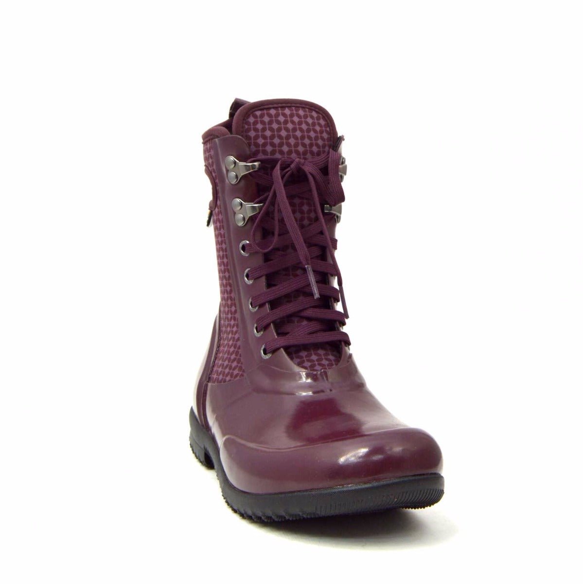 Sidney Cravat Burgundy Lace Up Gumboots 7 | Wellies Online