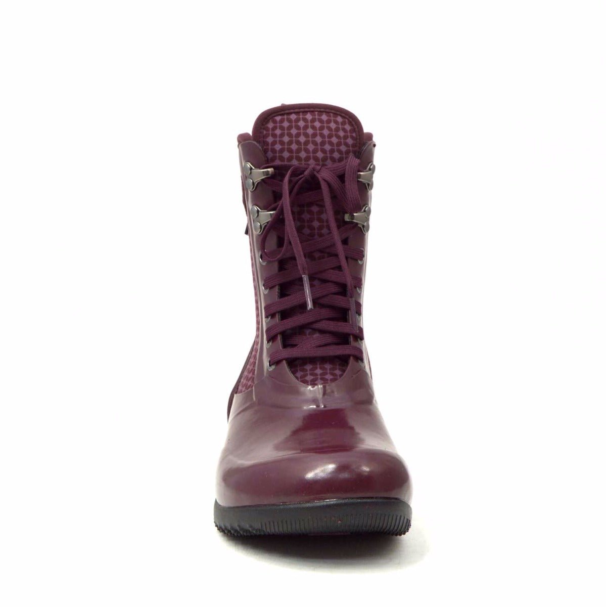 Sidney Cravat Burgundy Lace Up Gumboots 8 | Wellies Online