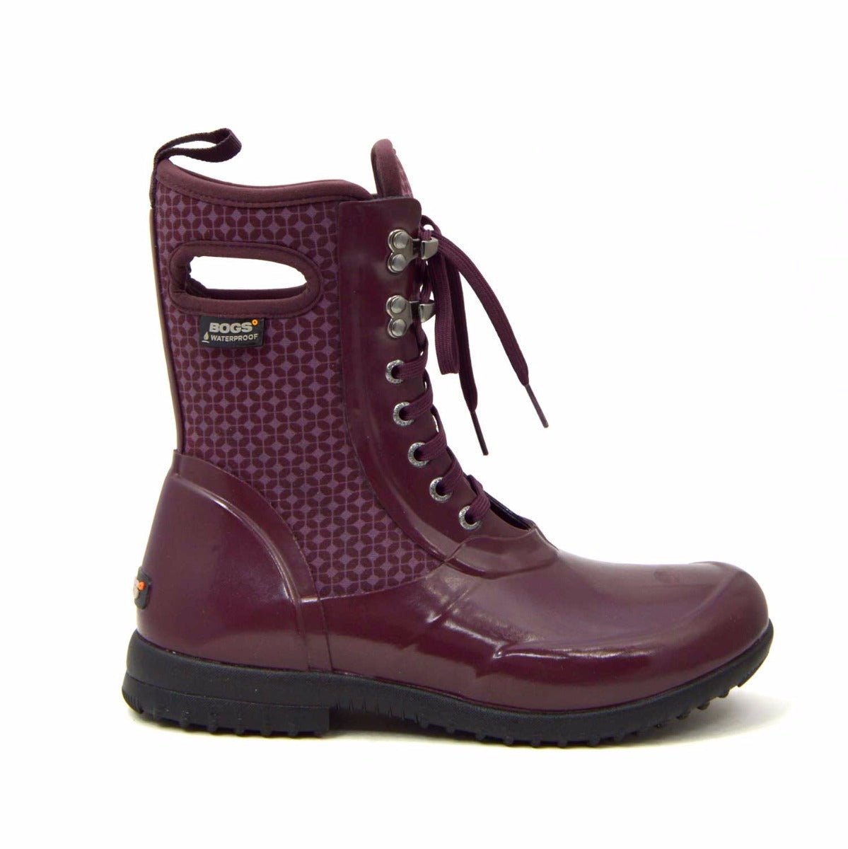Sidney Cravat Burgundy Lace Up Gumboots 2 | Wellies Online
