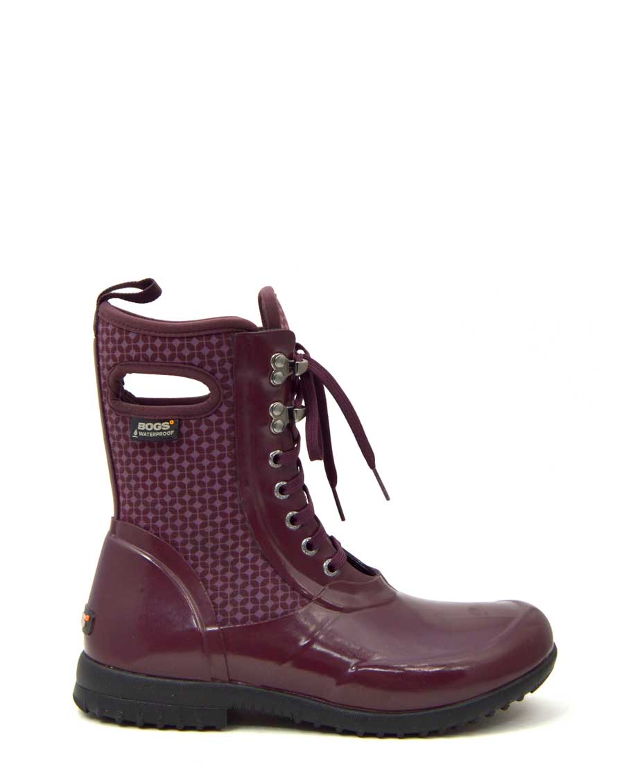 Sidney Cravat Burgundy Lace Up Gumboots 1 | Wellies Online
