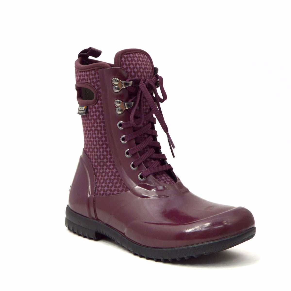 Sidney Cravat Burgundy Lace Up Gumboots 5 | Wellies Online