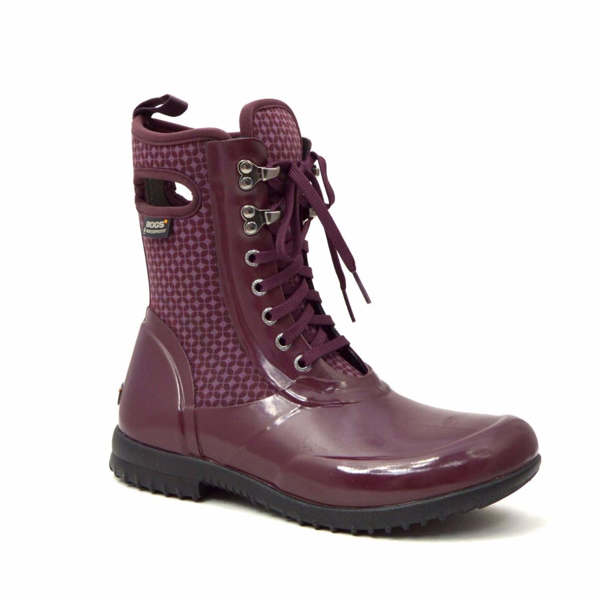 Sidney Cravat Burgundy Lace Up Gumboots 4 | Wellies Online