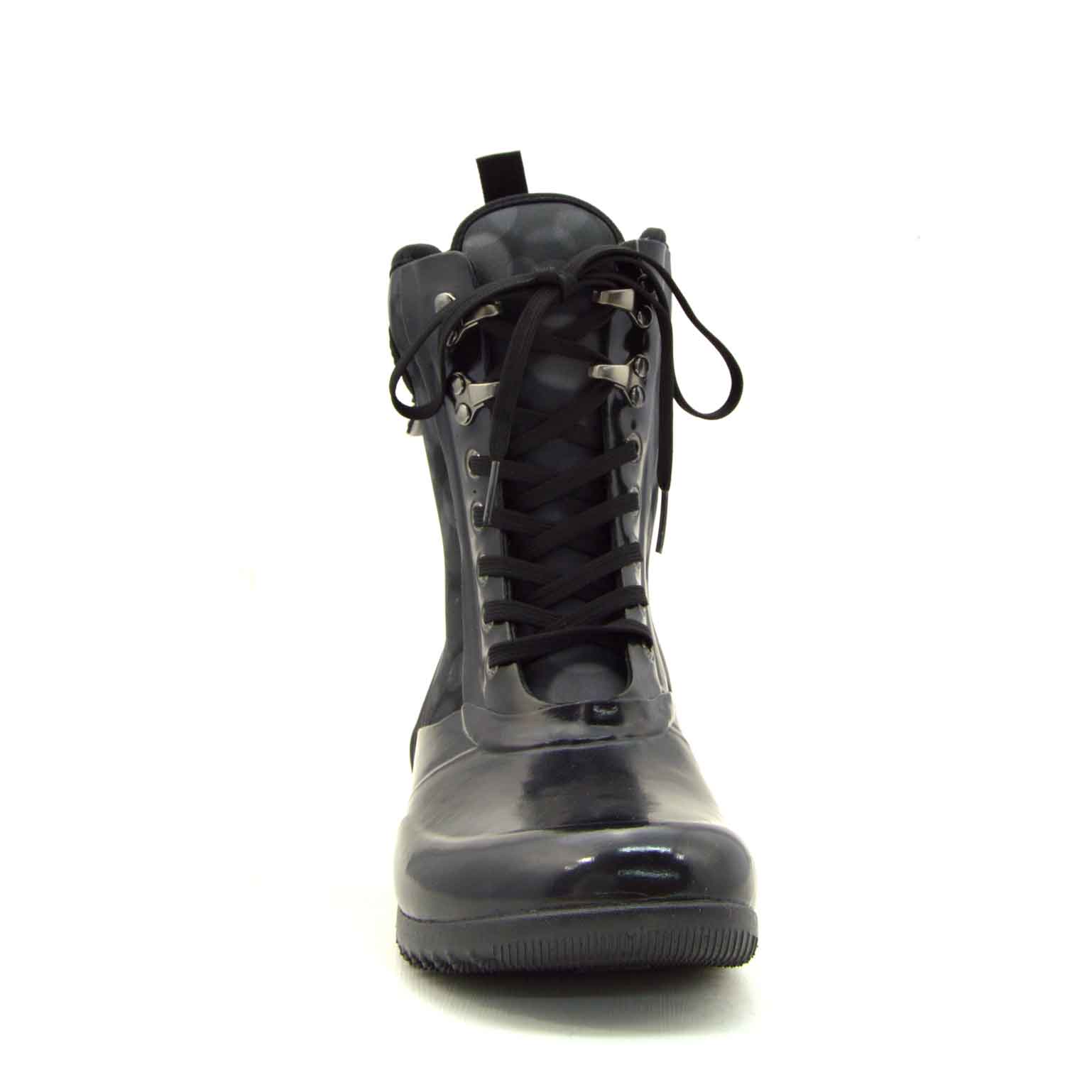 Sidney Rain Black Lace Up Gumboots 8 | Wellies Online