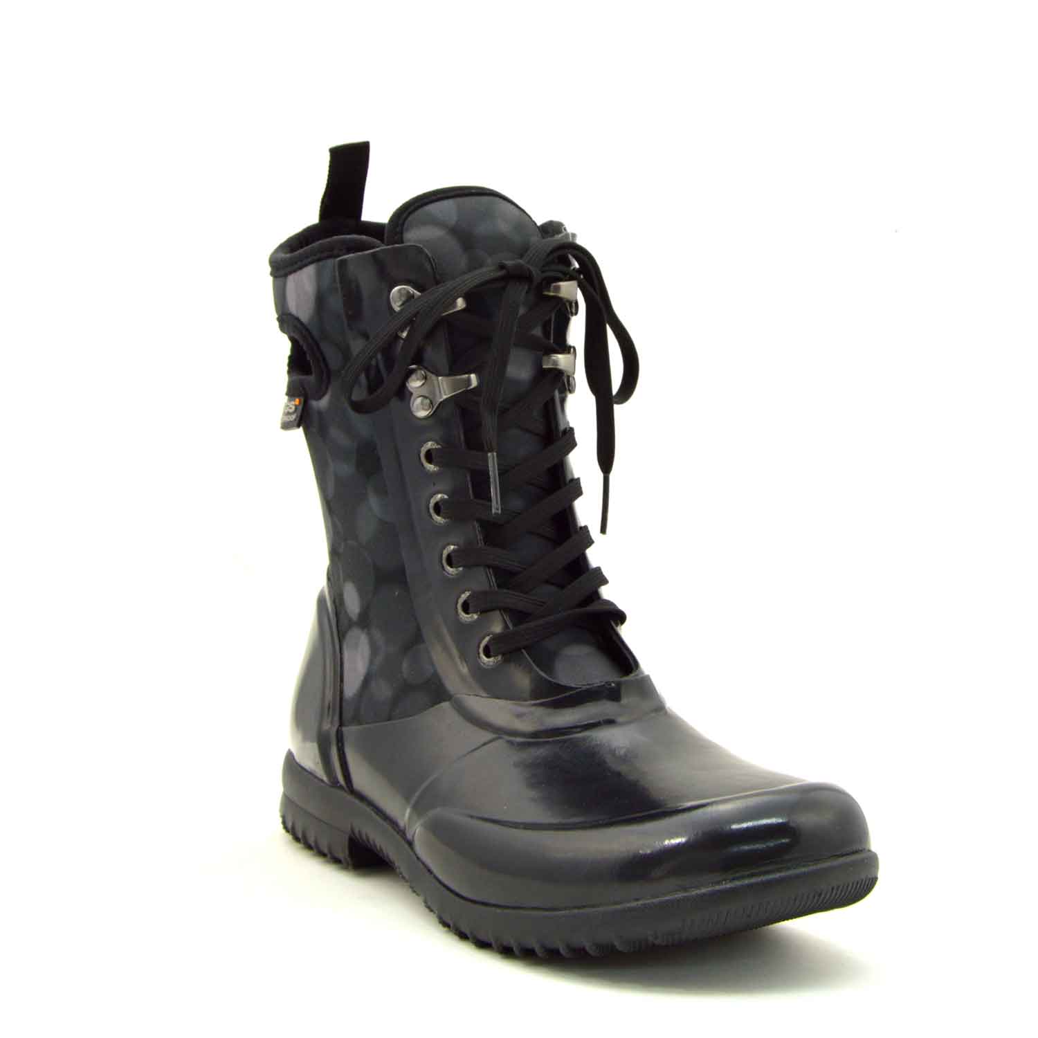 Sidney Rain Black Lace Up Gumboots 6 | Wellies Online
