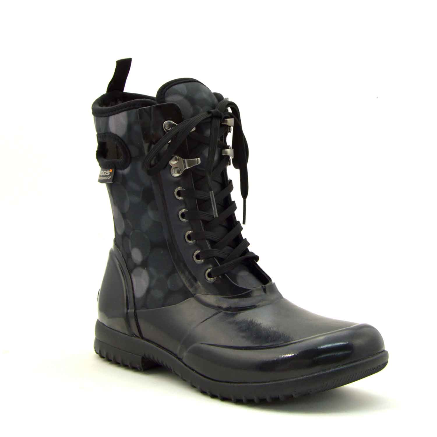 Sidney Rain Black Lace Up Gumboots 5 | Wellies Online