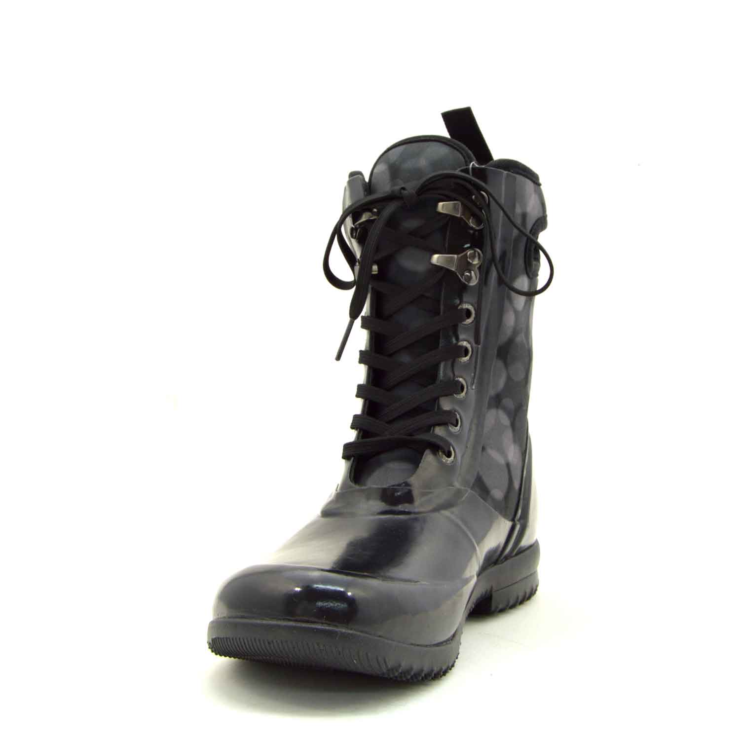Sidney Rain Black Lace Up Gumboots 10 | Wellies Online