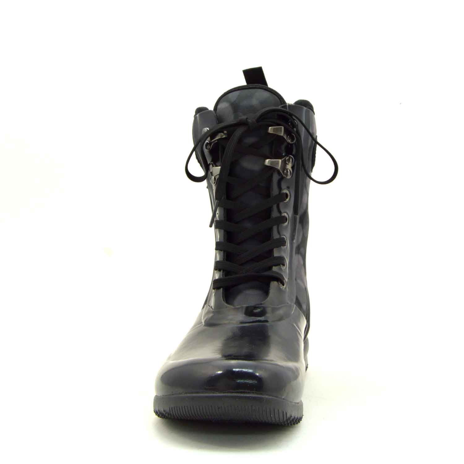 Sidney Rain Black Lace Up Gumboots 9 | Wellies Online