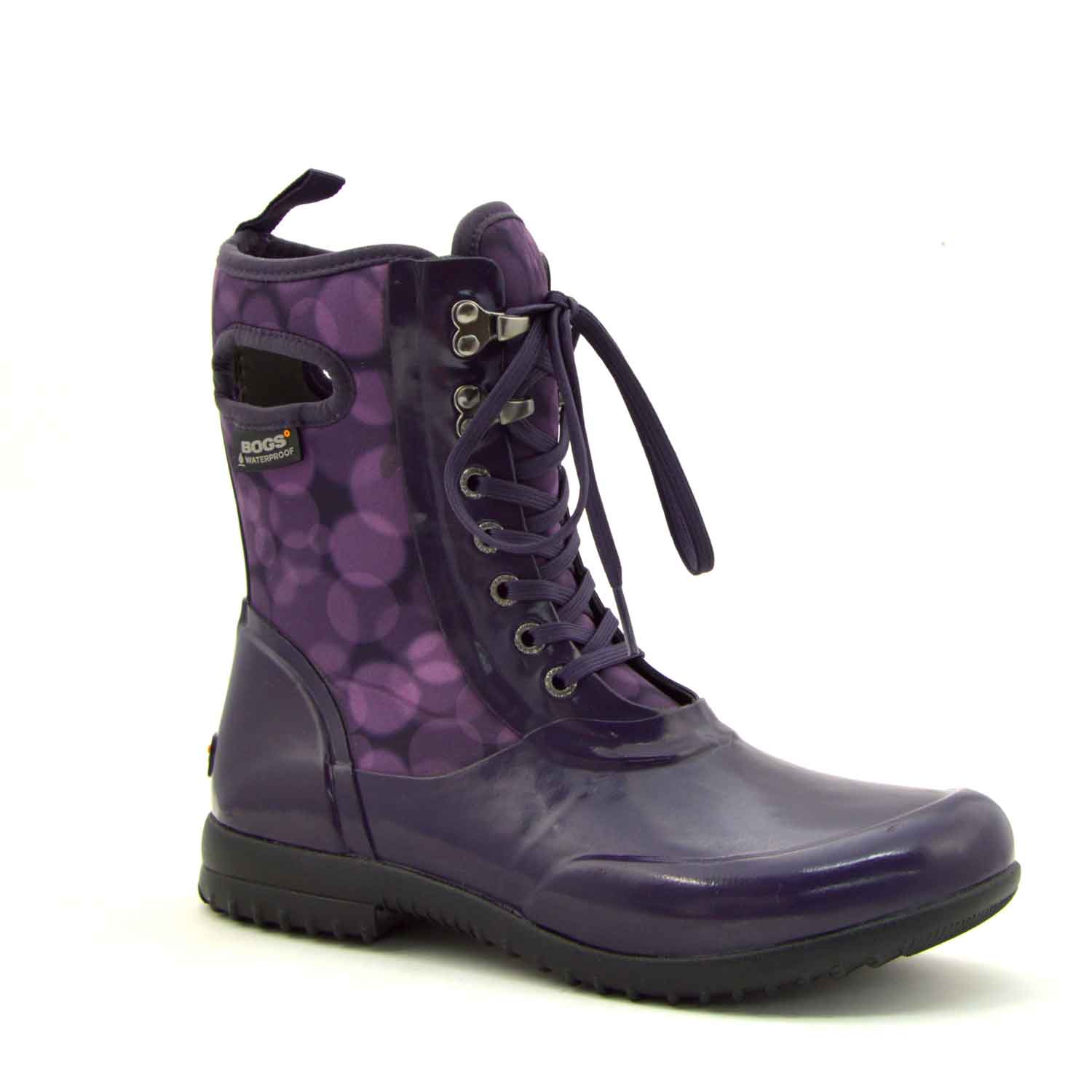Sidney Rain Magenta Lace Up Gumboots 4 | Wellies Online