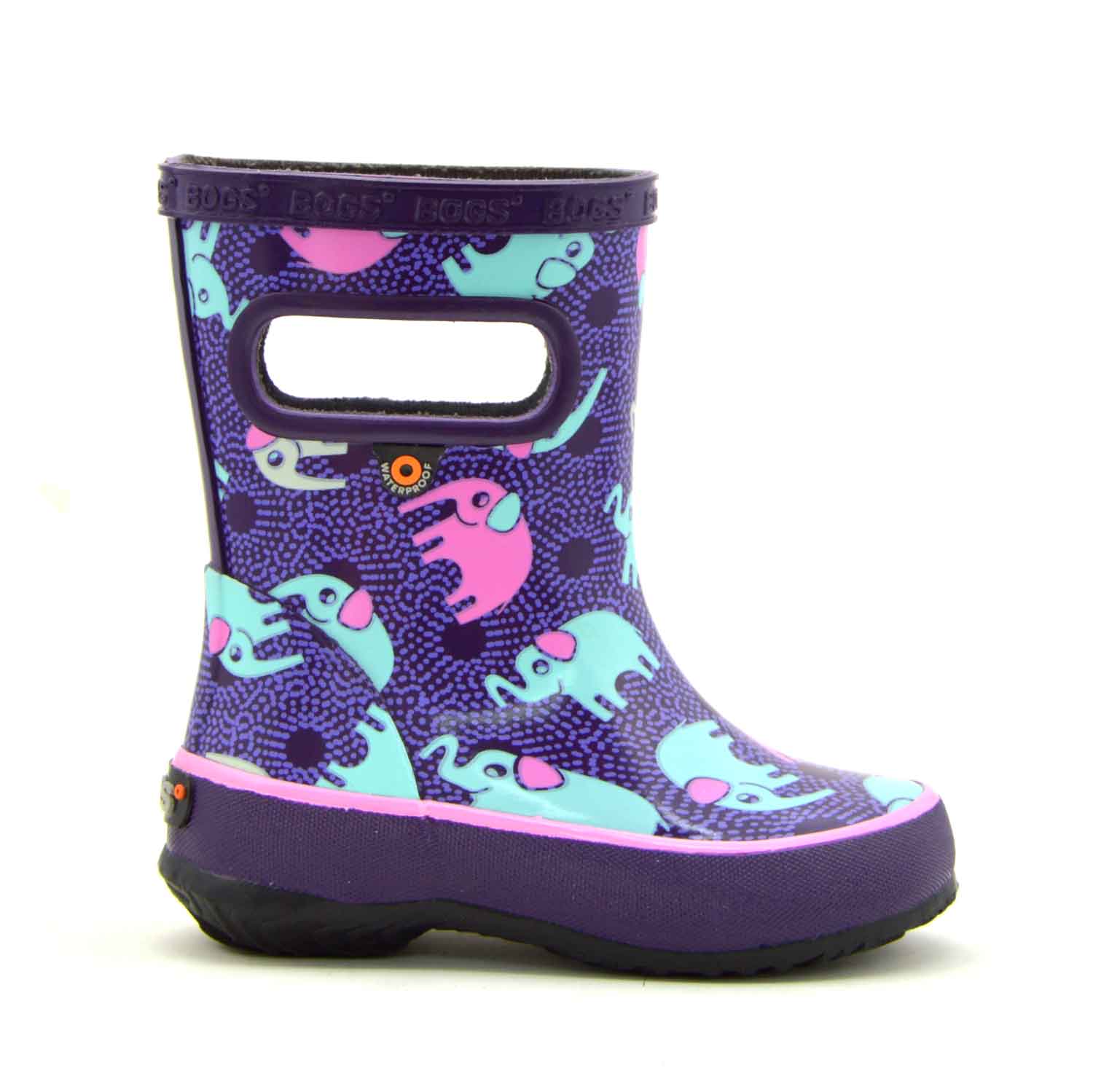 Skipper Elephant Purple Kids Gumboots 2 | Wellies Online