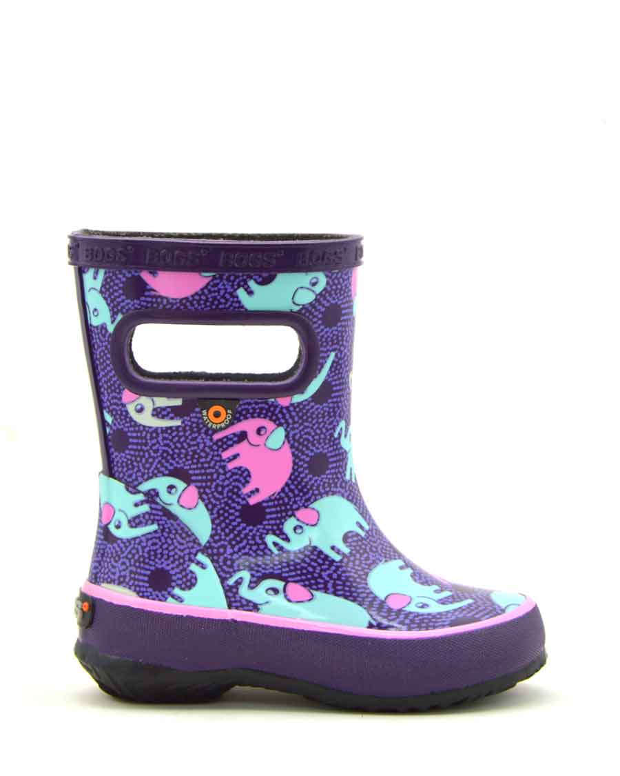 Skipper Elephant Purple Kids Gumboots 1 | Wellies Online