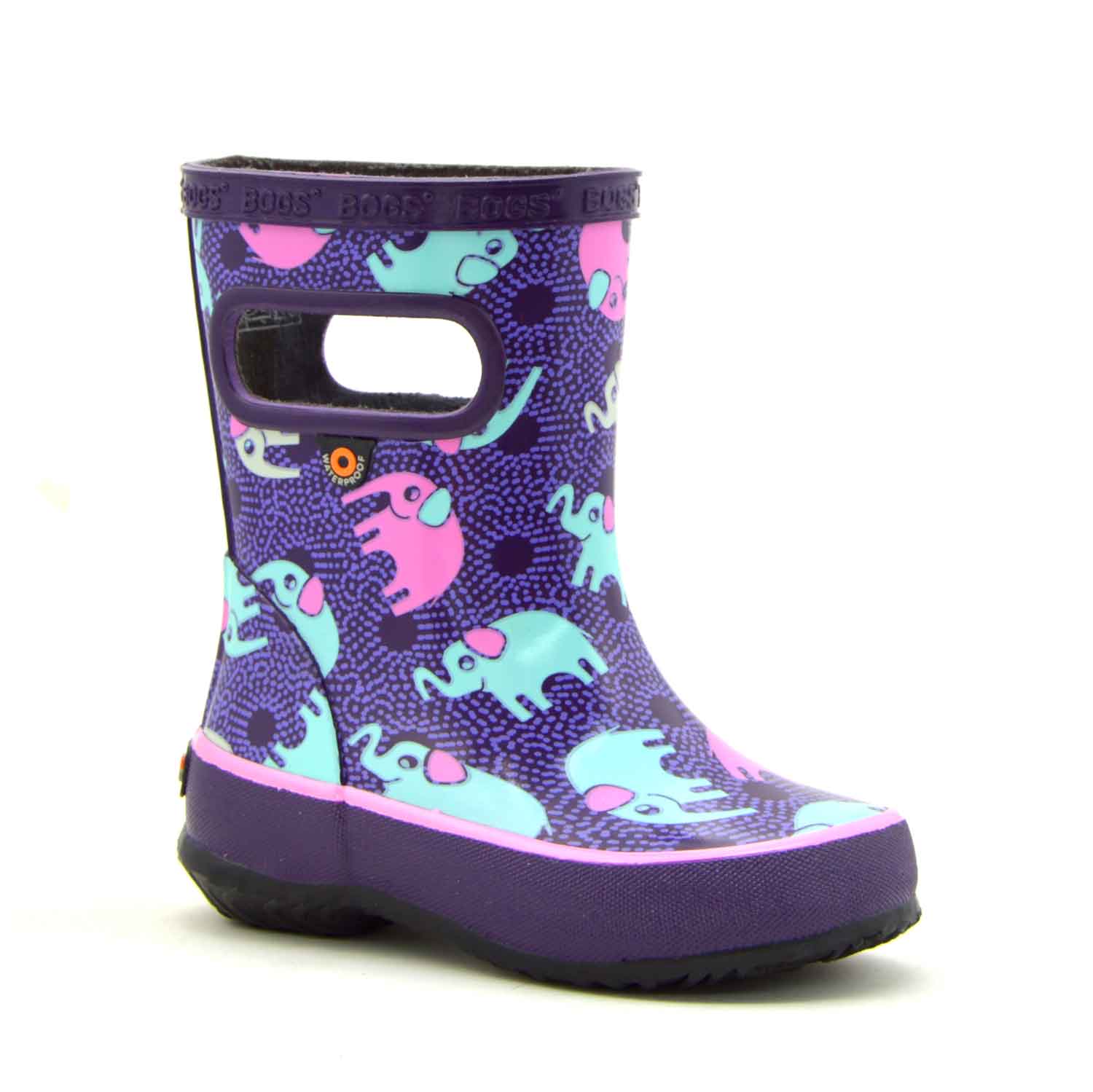 Skipper Elephant Purple Kids Gumboots 4 | Wellies Online