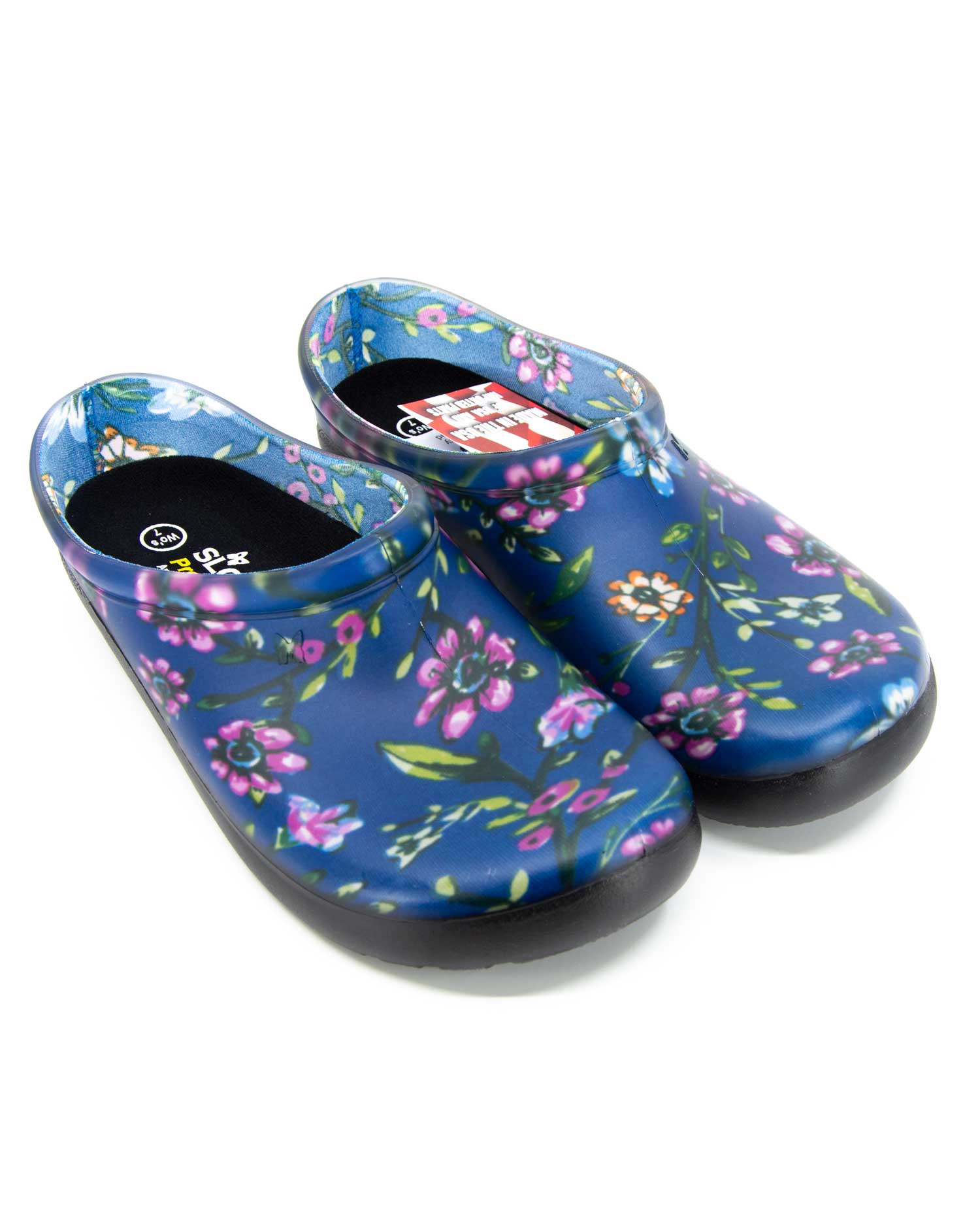 Sloggers Premium Clog Ditsy Blue 2 | Wellies Online