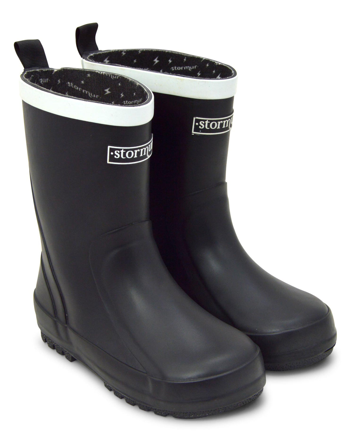 Splasher Black Kids Gumboots