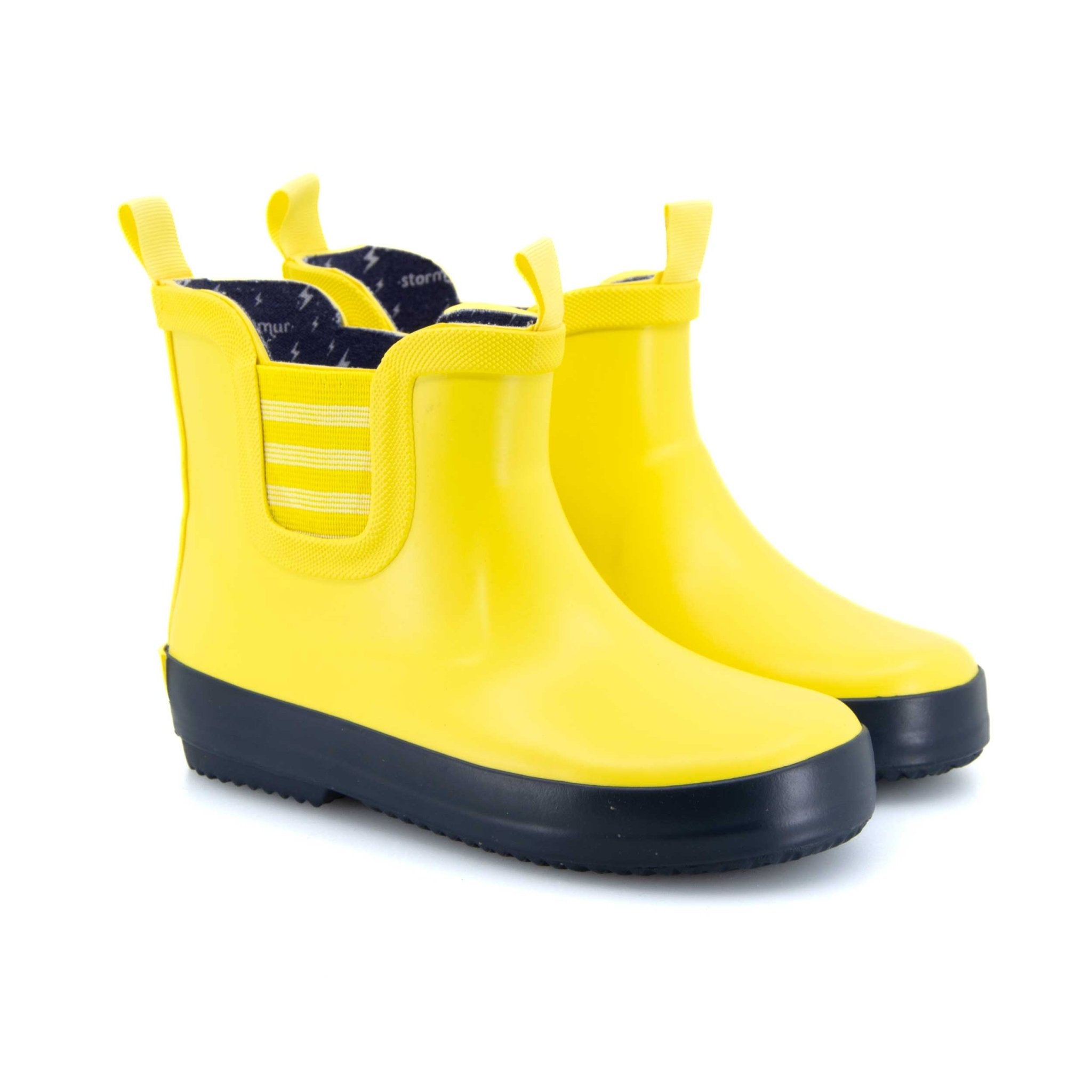 Splasher Kids Gumboots Yellow & Navy 4 | Wellies Online