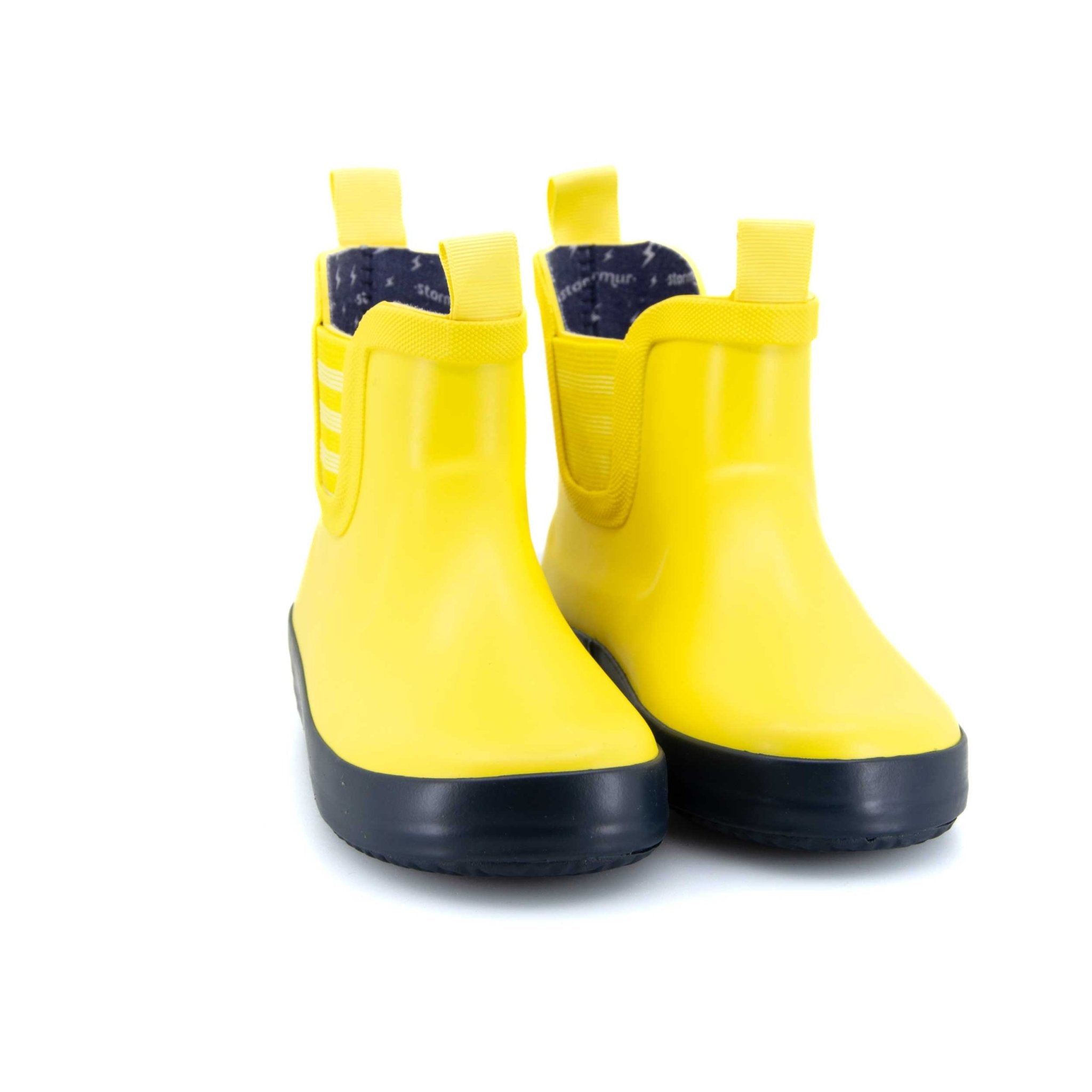 Splasher Kids Gumboots Yellow & Navy 7 | Wellies Online