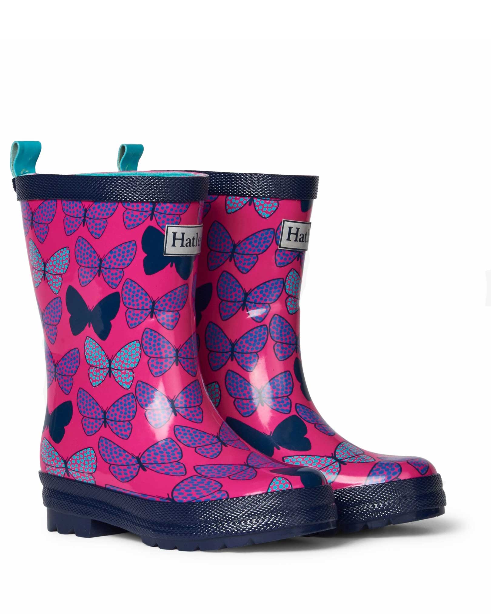 Spotted Butterflies Shiny Gumboots 3 | Wellies Online