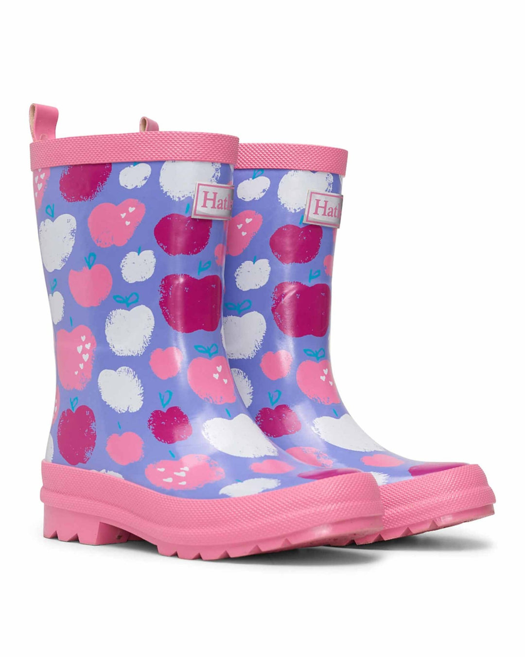 Stamped Apples Shiny Gumboots 2 | Wellies Online
