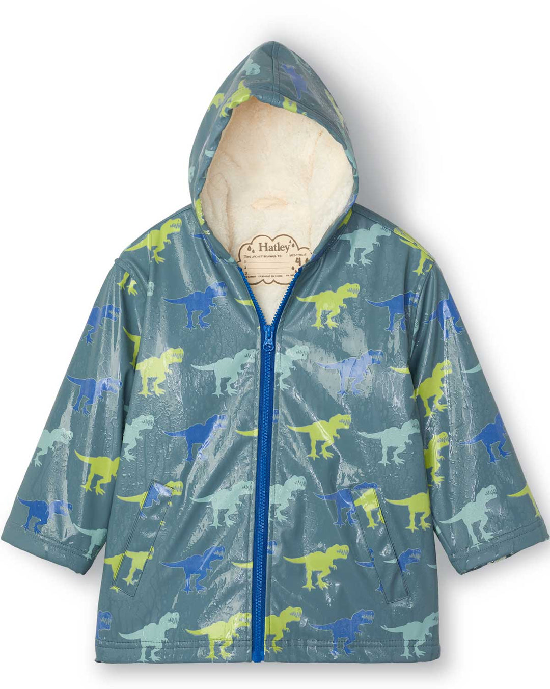 T - Rex Sherpa Lined Colour Changing Splash Jacket 2 | Wellies Online