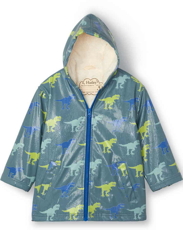 T - Rex Sherpa Lined Colour Changing Splash Jacket 2 | Wellies Online