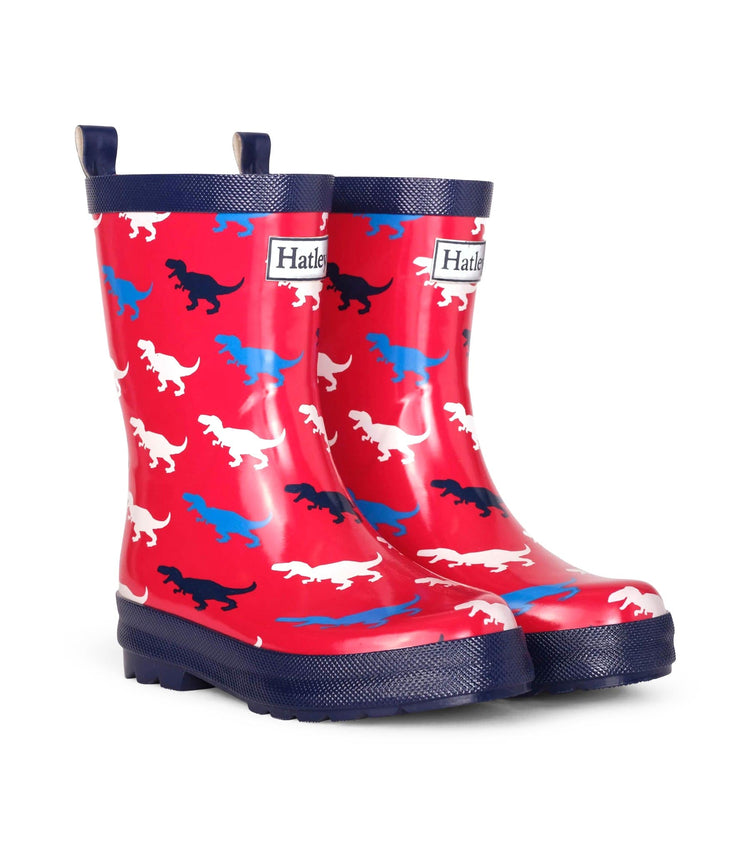 T - Rex Silhouettes Shiny Gumboots 2 | Wellies Online