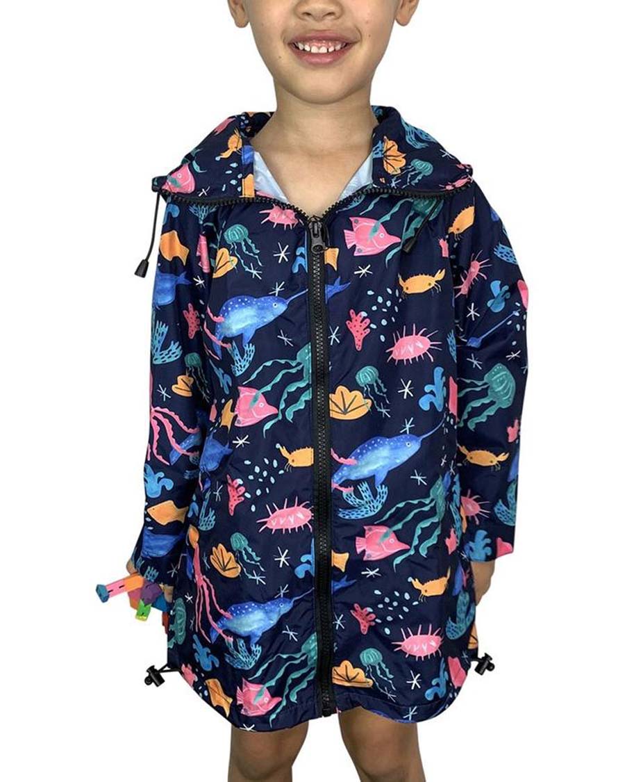 Tropical Seas Kids Rain Jacket 1 | Wellies Online