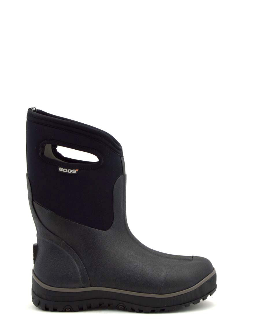 Bogs Ultra Mid Black Mens Gumboots