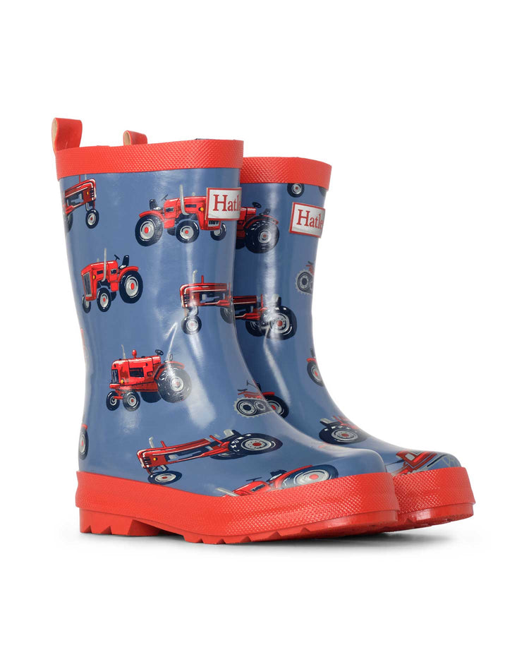 Vintage Tractors Shiny Gumboots 2 | Wellies Online