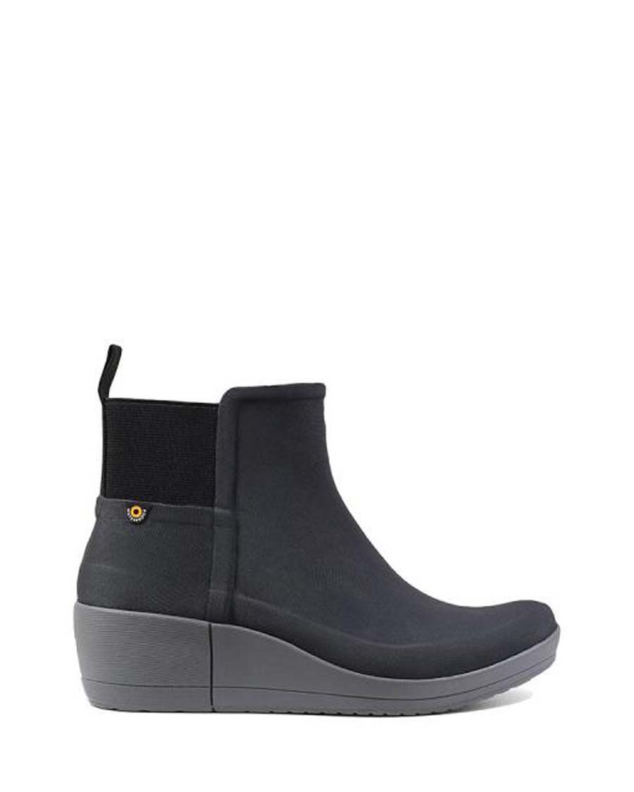 Vista Wedge Wellies Black