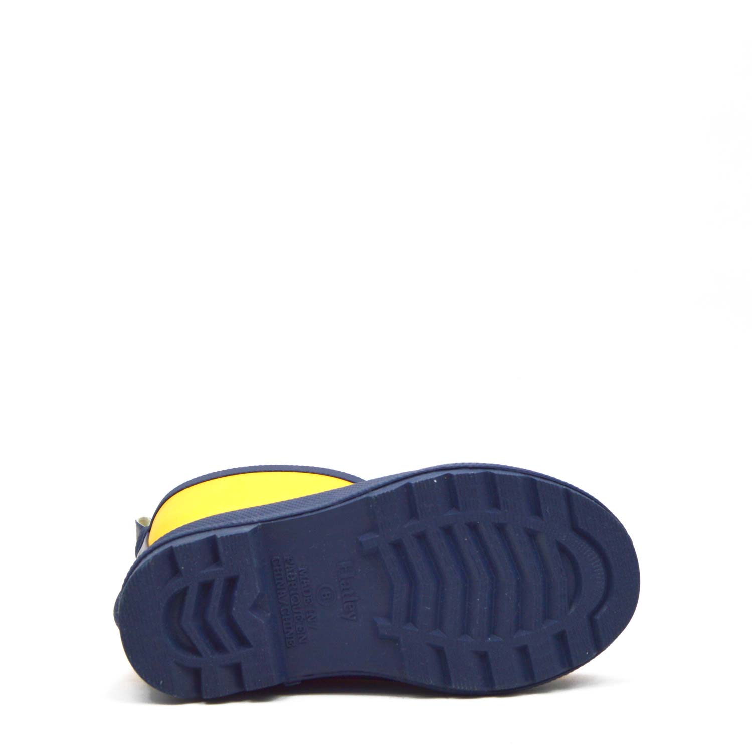 Yellow & Navy Matte Kids Gumboots