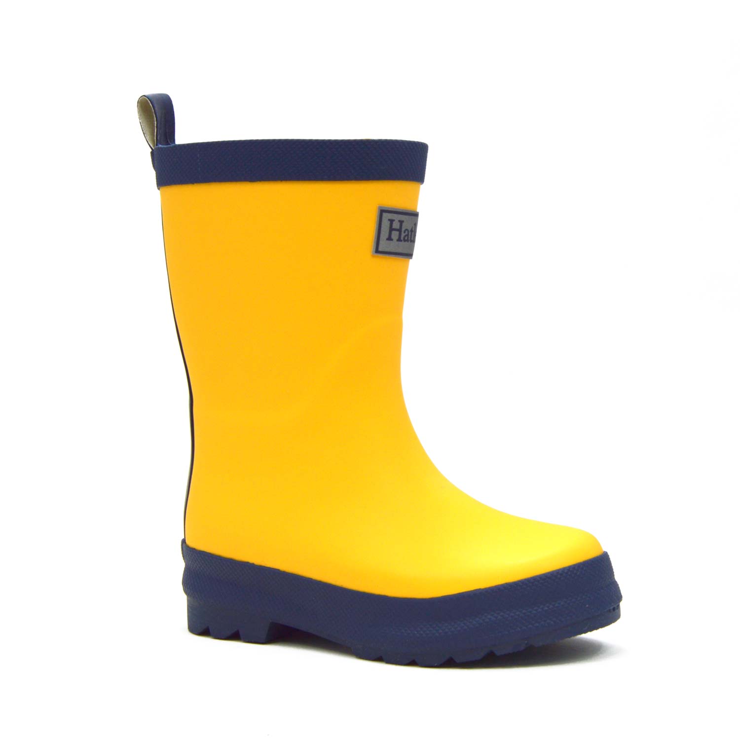 Yellow & Navy Matte Kids Gumboots 4 | Wellies Online