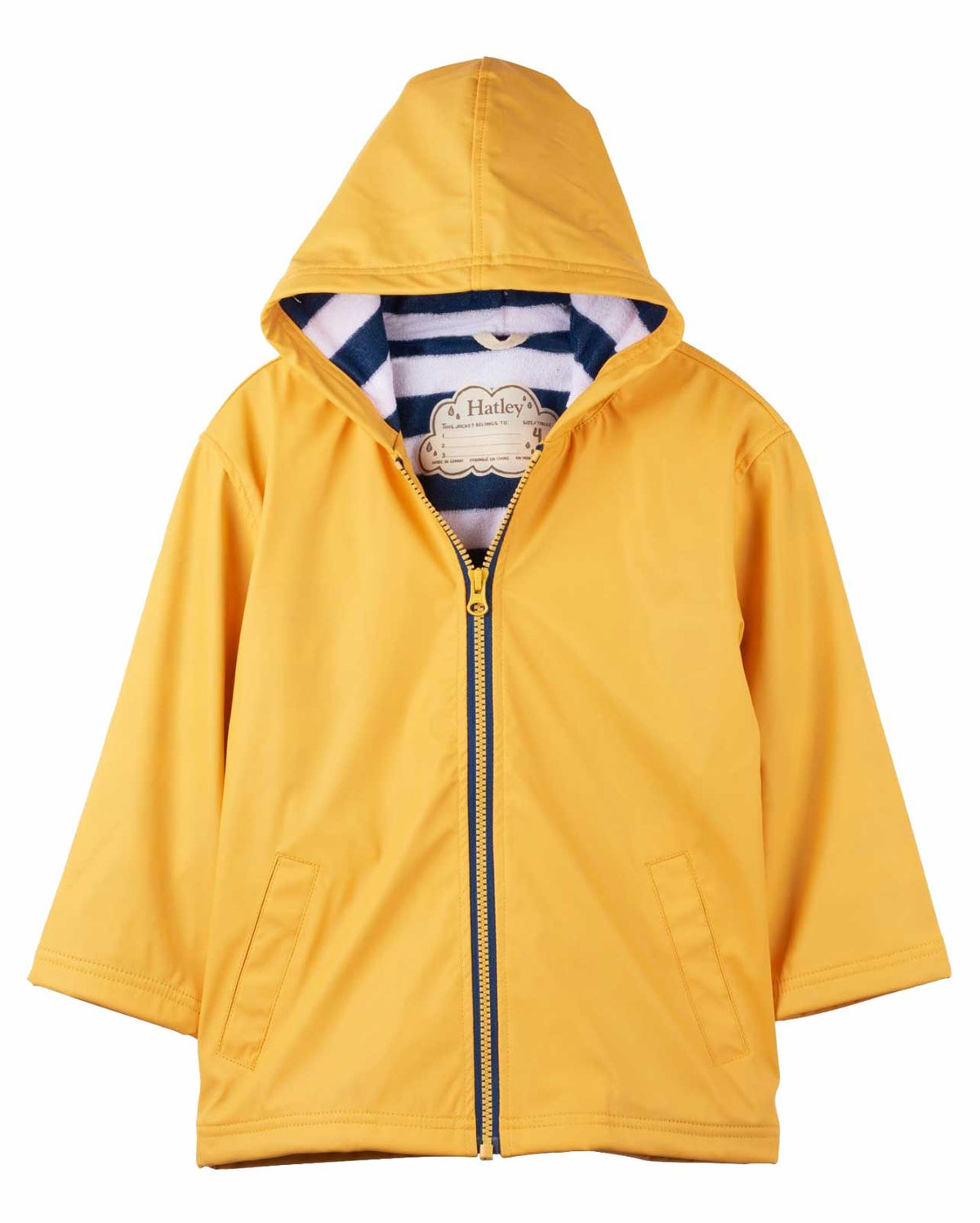 Yellow &amp; Navy Zip Up Splash Jacket